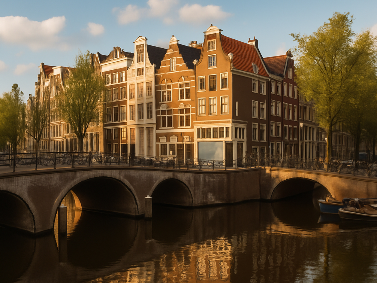 Amsterdam view from the canals