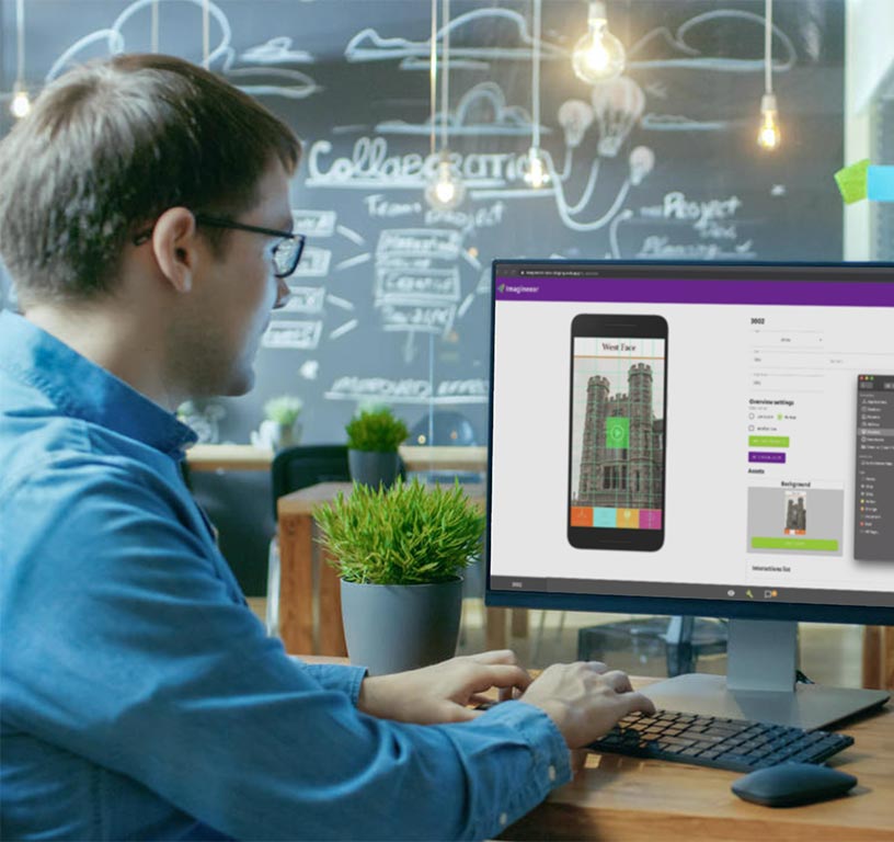 Imagineear CMS on the desktop