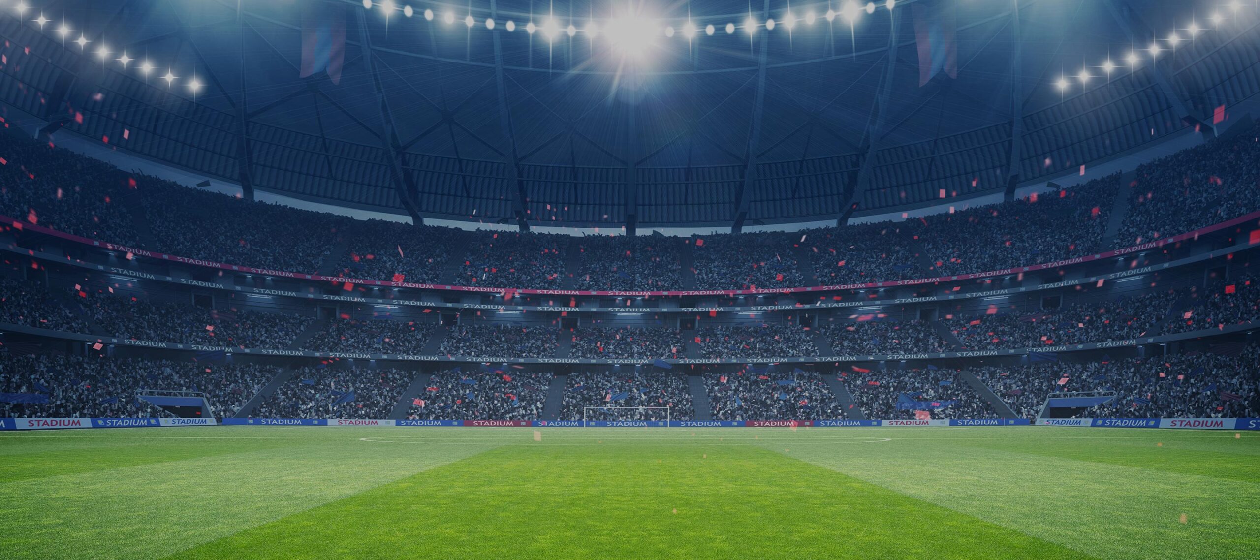 Non descriptive image of a stadium from the pitch